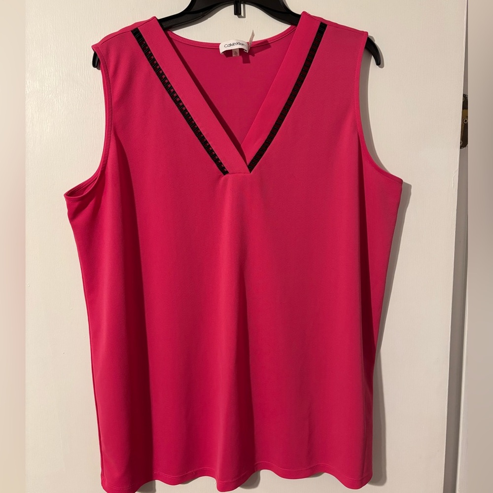 Calvin Klein Women's Pink Sleeveless Top